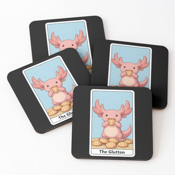 Item preview, The Glutton | Axolotl Tarot Card | designed and sold by Charisma Enigma.