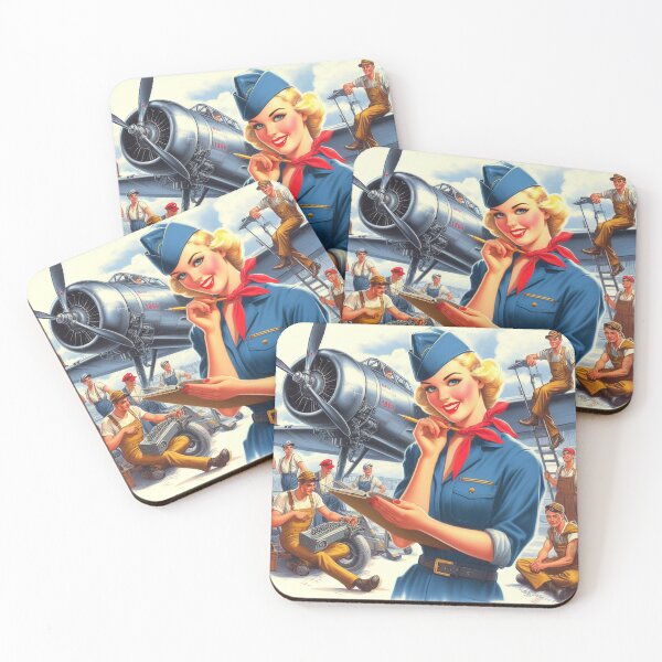 Item preview, Retro Airplane Pin up designed and sold by PulpVintage.
