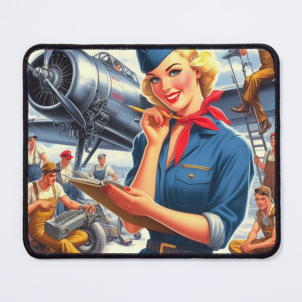 Item preview, Retro Airplane Pin up designed and sold by PulpVintage.