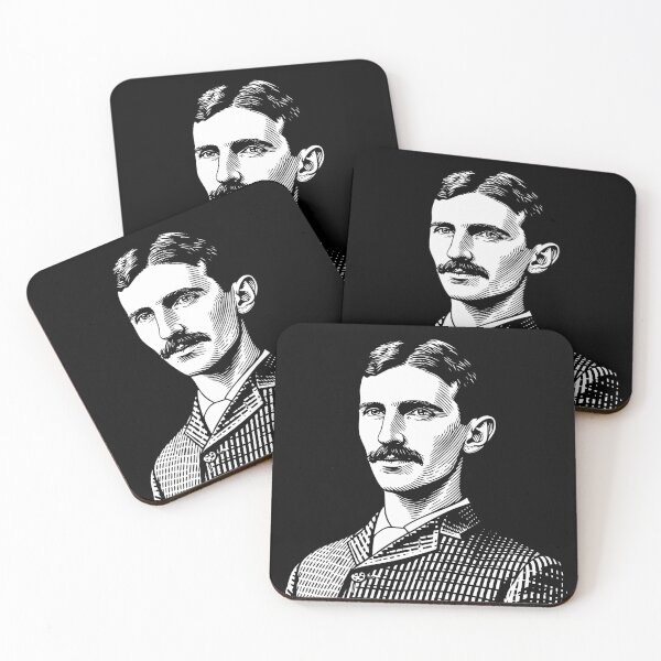 Item preview, Nikola Tesla, portrait designed and sold by close-up.biz.