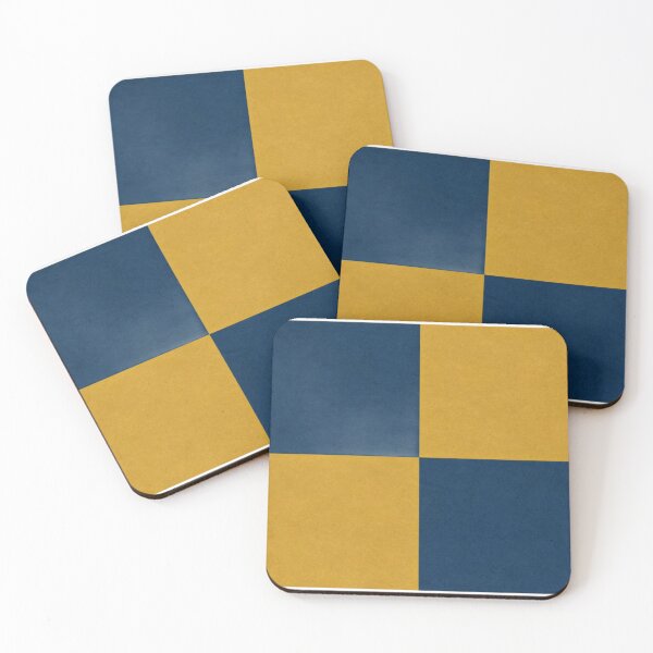 Item preview, Checker Grid – Minimalist 2x2 Squares in Mustard and Blue designed and sold by Cristhian Almanza.