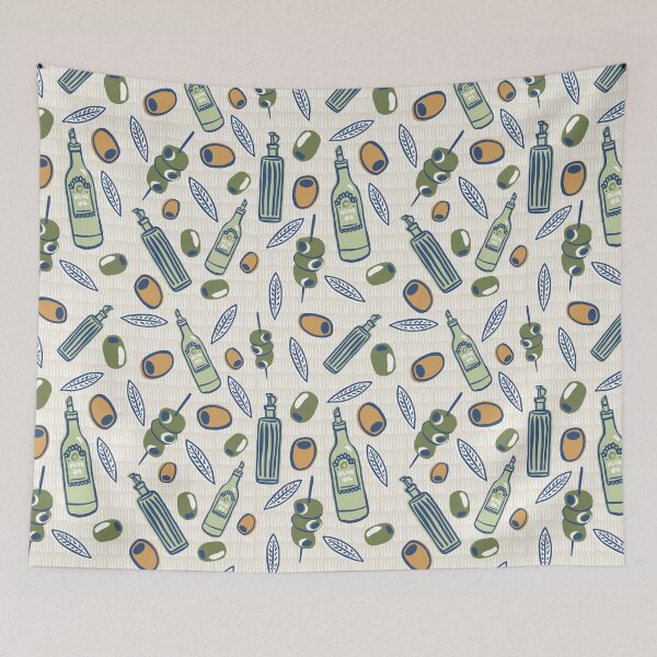 Item preview, Mediterranean olive oil pattern designed and sold by Patternandflow.