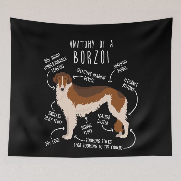Item preview, Sable Borzoi Dog Anatomy designed and sold by Clara Hollins.