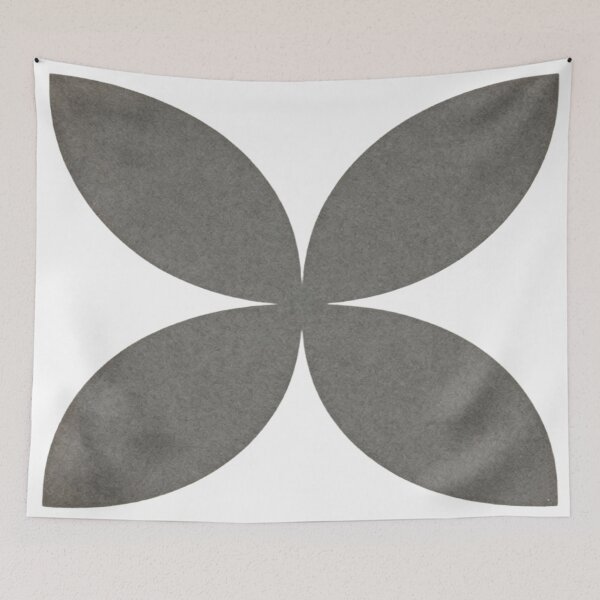 Item preview, Petal Symmetry – Radial Geometric Flower in Gray and Beige designed and sold by Cristhian Almanza.