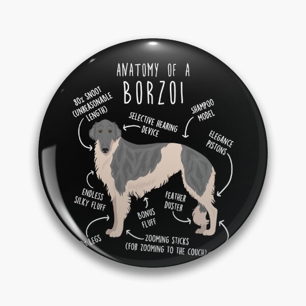 Item preview, Silver Brindle Borzoi Dog Anatomy designed and sold by Clara Hollins.
