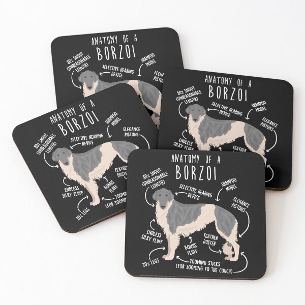 Item preview, Silver Brindle Borzoi Dog Anatomy designed and sold by Clara Hollins.