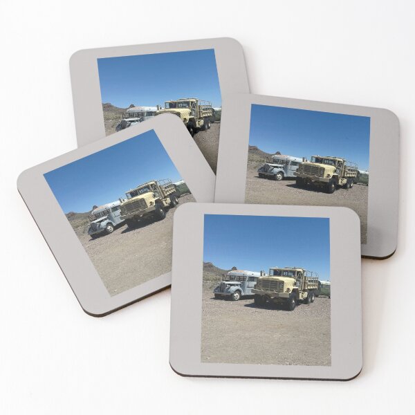 Item preview, Truck & Bus Photo Yellow Blue Sky Cars Nevada Stickers Magnet Wall Art Prints Coffee Cup Work Office School Home Redbubble Shop designed and sold by Saritas Boutique Shop.