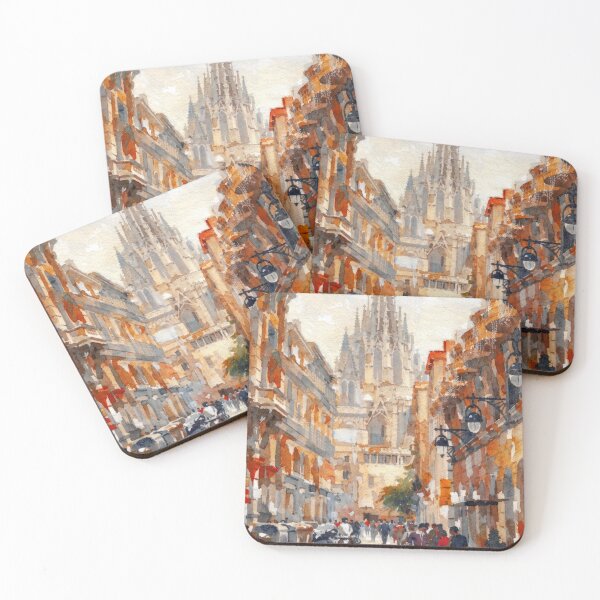 Item preview, Barcelona Cathedral Street Watercolor designed and sold by caracatita75.