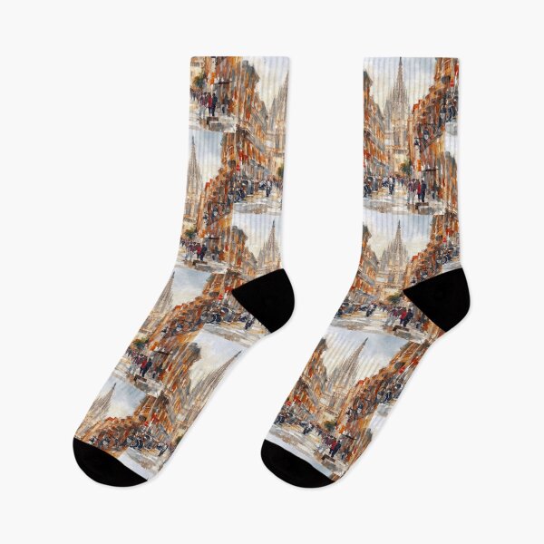 Item preview, Barcelona Cathedral Street Watercolor designed and sold by caracatita75.