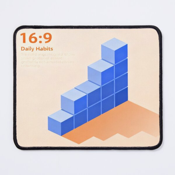 Item preview, Daily Habits – Ascending Blue Cubes with Motivational Layout designed and sold by Cristhian Almanza.