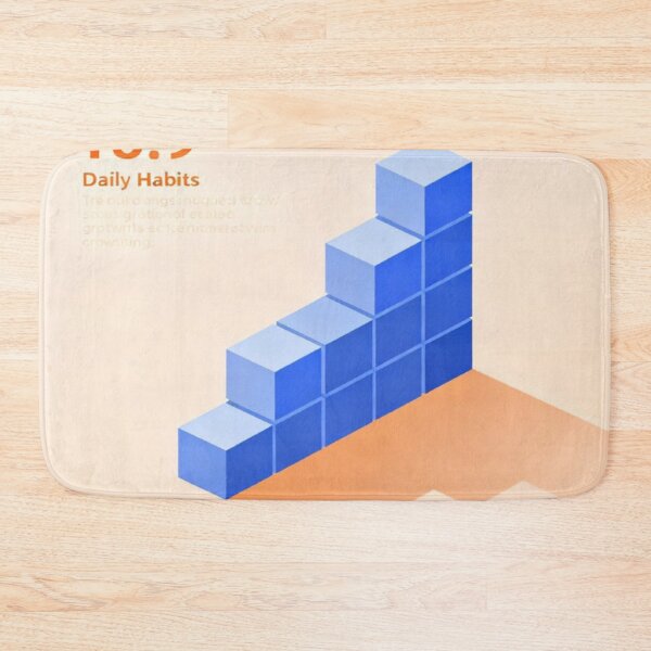 Item preview, Daily Habits – Ascending Blue Cubes with Motivational Layout designed and sold by Cristhian Almanza.