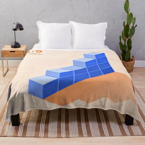 Item preview, Daily Habits – Ascending Blue Cubes with Motivational Layout designed and sold by Cristhian Almanza.