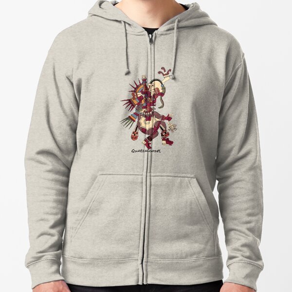 Aztec Art: Quetzalcoatl Zipped Hoodie