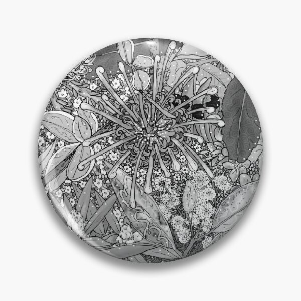 Item preview, Australian Native Floral Design - Greyscale designed and sold by Charlotte Weaver.
