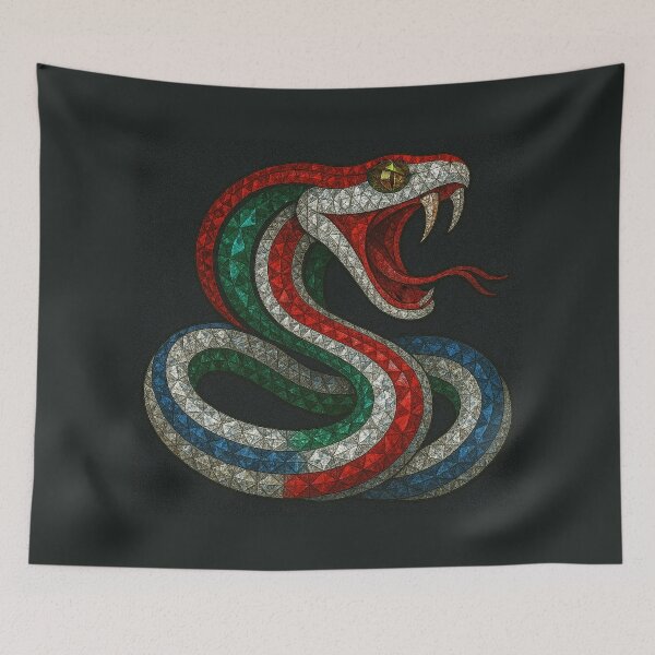 Item preview, Gemstone Snake Mosaic Art designed and sold by DigitalGemArt.