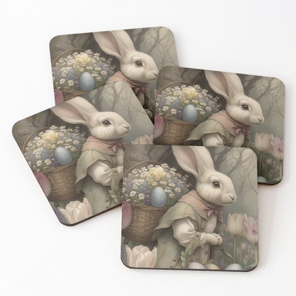 Item preview, Cute Easter Bunny delivering eggs designed and sold by Beverley  Watson.