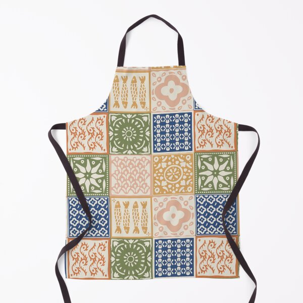 Item preview, Multicolour rustic mediterranean tile pattern designed and sold by Patternandflow.