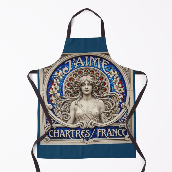 Item preview, J’Aime Chartres France – Gothic Stained Glass Art Nouveau designed and sold by FrancophileFun.