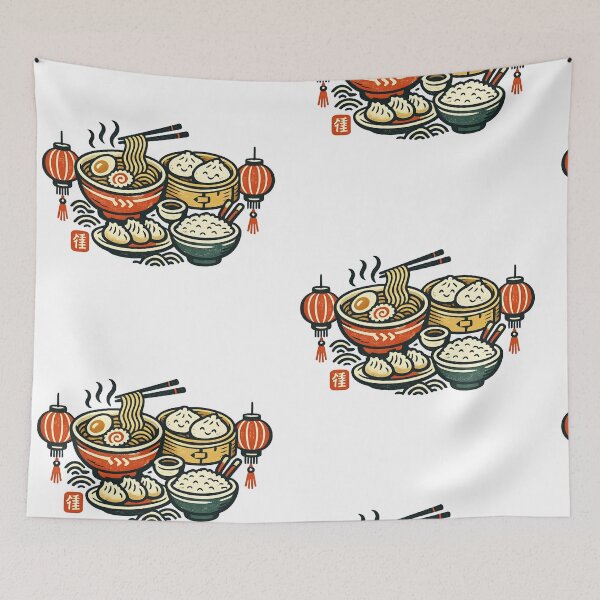 Item preview, Asian Street Food – Vintage Logo Retro Asian Food designed and sold by Dax Studio.