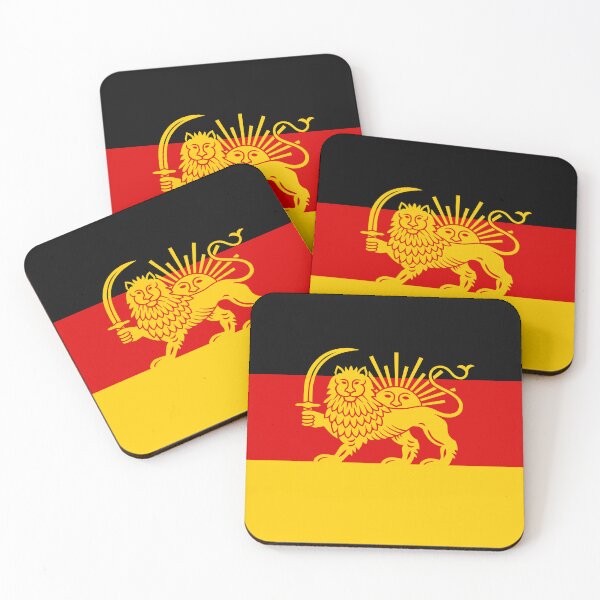 Item preview, German–Iranian Heritage Flag | Lion and Sun Fusion designed and sold by FlagX.