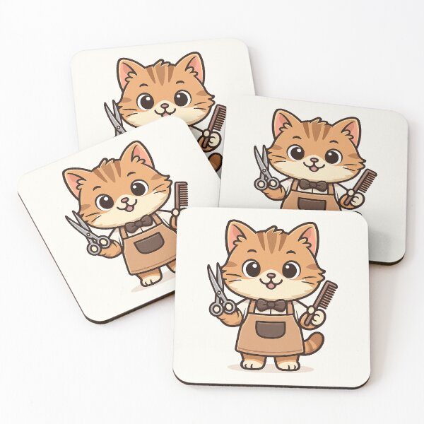 Item preview, Cute Barber Cat designed and sold by HoopeStylee.