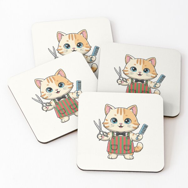 Item preview, Barber Cat Illustration designed and sold by HoopeStylee.