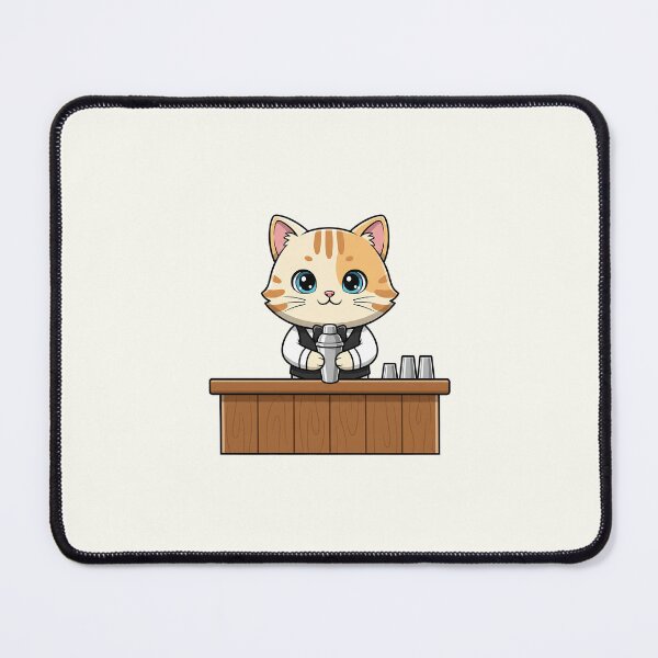 Item preview, Cute Bartender Cat designed and sold by HoopeStylee.