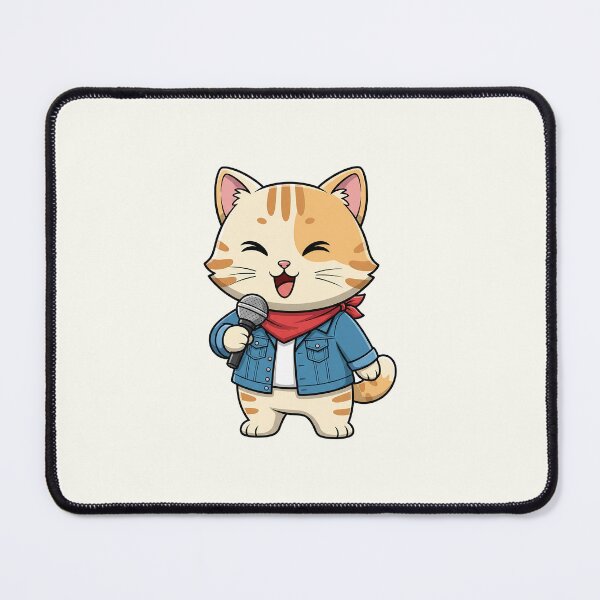 Item preview, Cute Singer Cat designed and sold by HoopeStylee.