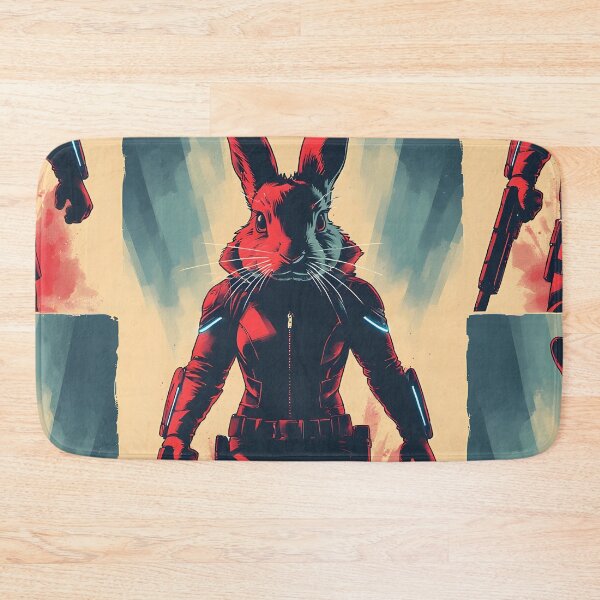 Item preview, black rabbit superhero designed and sold by owi-art.