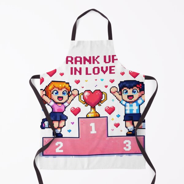 Item preview, Rank Up in Love – Gamer Couple Retro Arcade Design designed and sold by VisionWeaveLab.