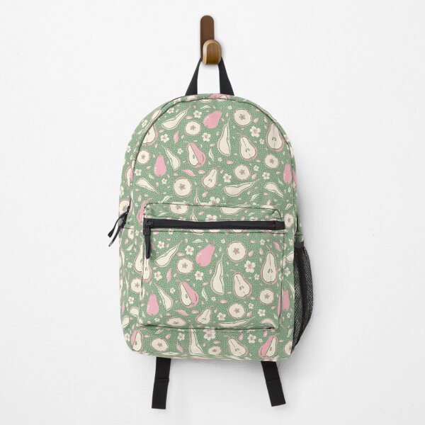 Item preview, Floral pink green pear pattern  designed and sold by Patternandflow.