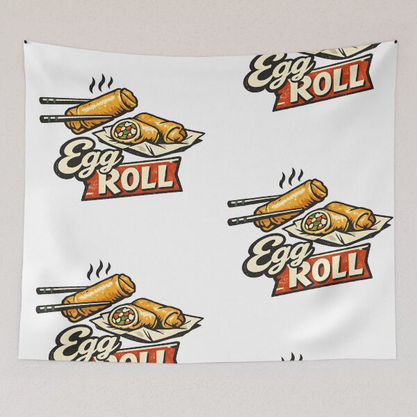 Item preview, Golden Egg Roll – Vintage Street Food Retro Logo designed and sold by Dax Studio.