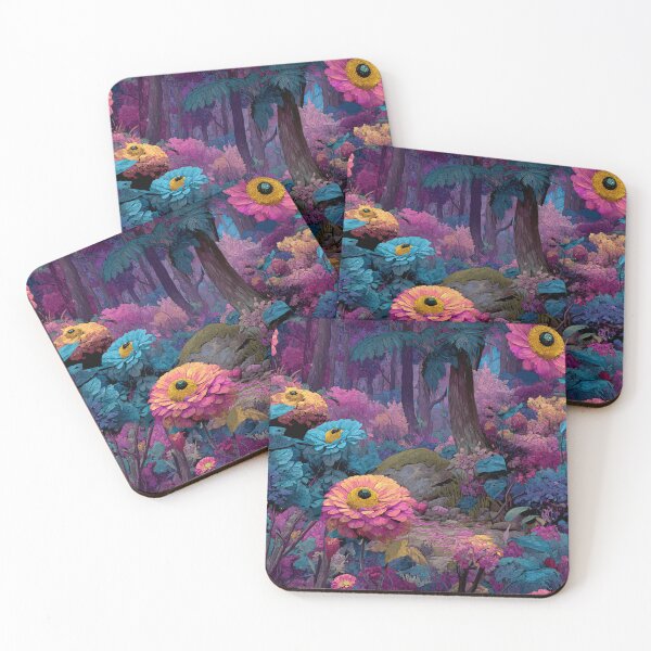 Item preview, Vibrant Surreal Flower Forest | Enchanting Psychedelic Nature Art designed and sold by MetroEnvision.