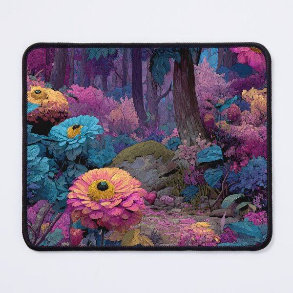 Item preview, Vibrant Surreal Flower Forest | Enchanting Psychedelic Nature Art designed and sold by MetroEnvision.