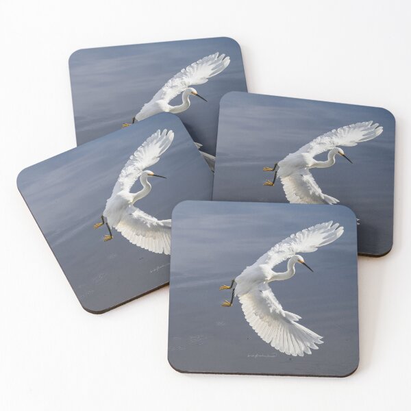 Item preview, Snowy Egret Landing  designed and sold by AlsknMommaBear2.