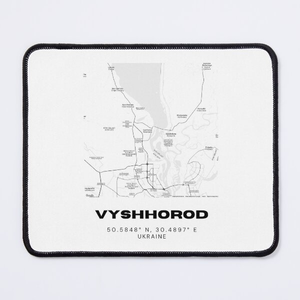 Item preview, Vyshhorod Ukraine Map Print | Coordinates Minimalist City Wall Art designed and sold by RM-Journey.