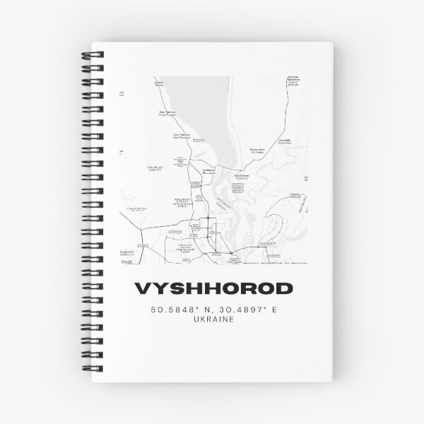 Item preview, Vyshhorod Ukraine Map Print | Coordinates Minimalist City Wall Art designed and sold by RM-Journey.