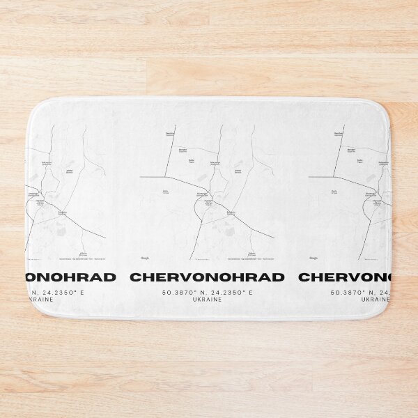 Item preview, Chervonohrad Ukraine Map Print | Coordinates Minimalist City Wall Art designed and sold by RM-Journey.