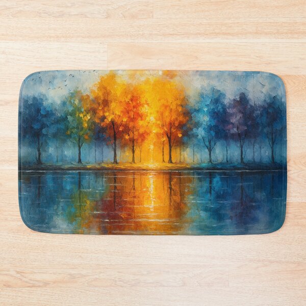 Item preview, Spectrum Grove - Colorful Trees Reflected in Water designed and sold by Joey Santiago.