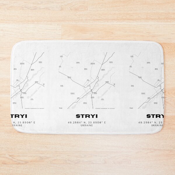 Item preview, Stryi Ukraine Map Print | Coordinates Minimalist City Wall Art designed and sold by RM-Journey.