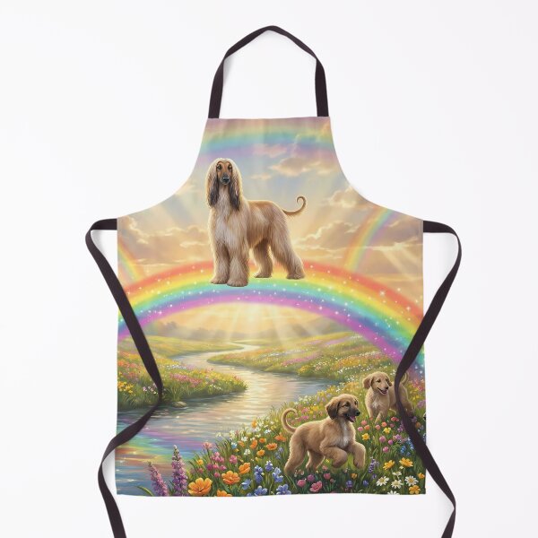 Item preview, Afghan Hound Rainbow Bridge Paradise Dog Art designed and sold by PetMemorialArt.