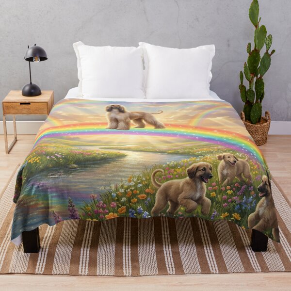 Item preview, Afghan Hound Rainbow Bridge Paradise Dog Art designed and sold by PetMemorialArt.