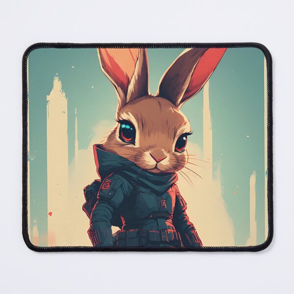 Item preview, Cute Black Rabbit Superhero designed and sold by owi-art.