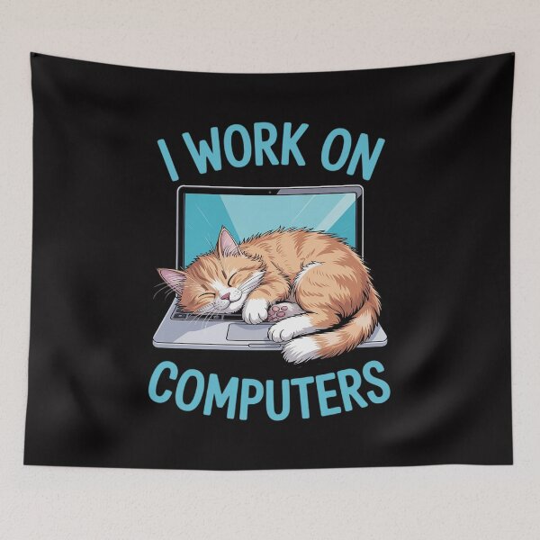 Item preview, Cats and Computers Laptop for pet lovers designed and sold by gerardostokes.