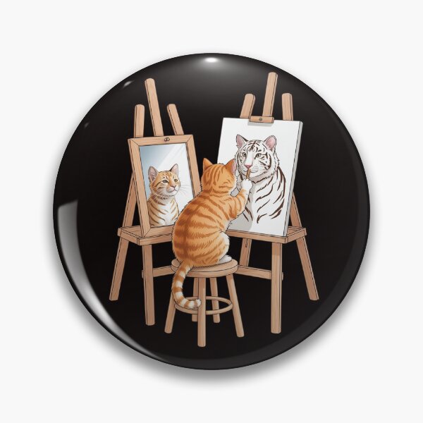 Item preview, Cat Painting Lion Artistic Animals Lover Novelty designed and sold by cherylbartlett.