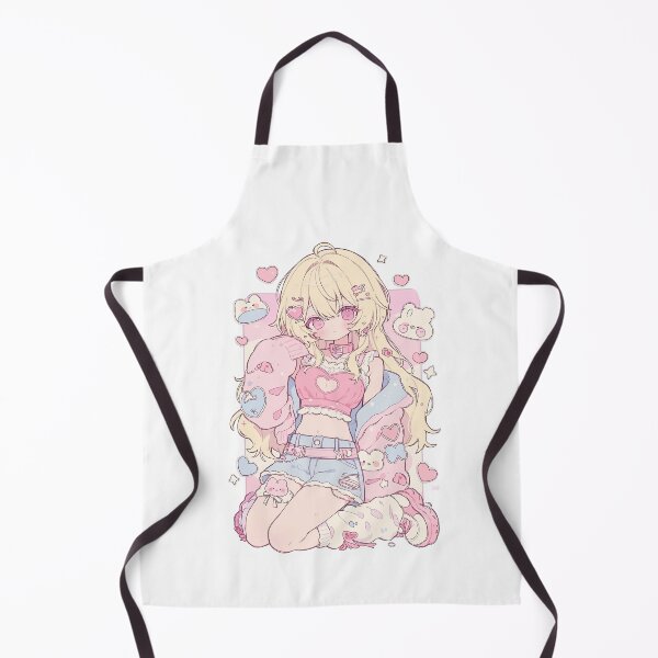 Item preview, Blonde Anime Girl with Messy Hair and Pink Top designed and sold by Piotrek0001.