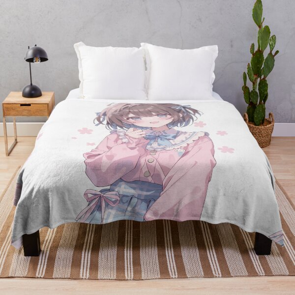 Artikelvorschau, Anime-Mädchen mit kurzen Haaren in pastellrosa Outfit entworfen und verkauft von Piotrek0001.