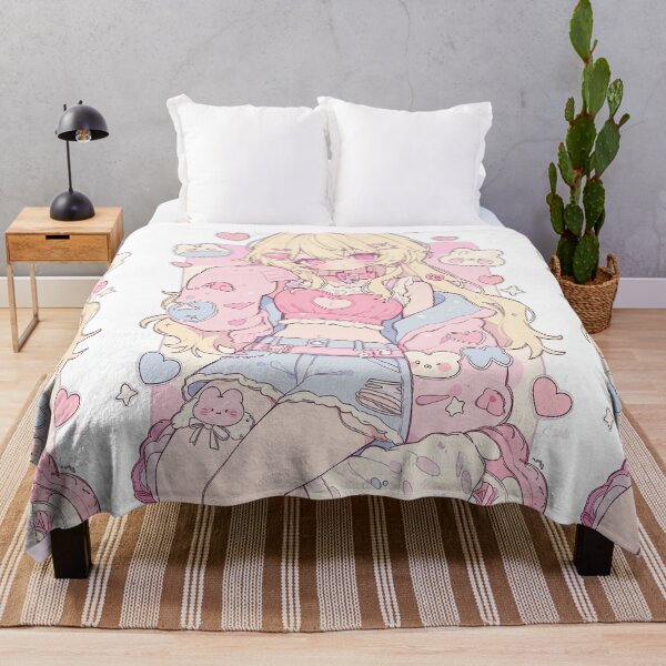 Item preview, Blonde Anime Girl with Messy Hair and Pink Top designed and sold by Piotrek0001.