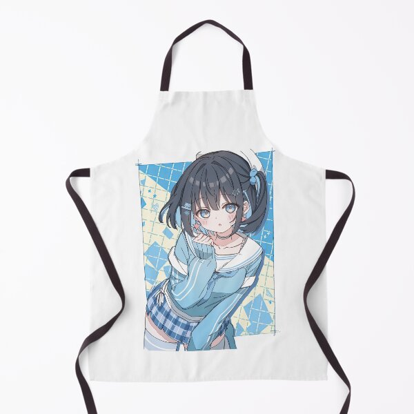 Item preview, Blue Theme Anime Girl Wearing a Scarf designed and sold by Piotrek0001.
