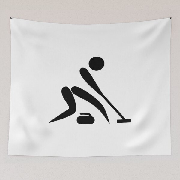 Item preview, ZPS Winter Sports Curling Silhouette designed and sold by ZaryaParx.